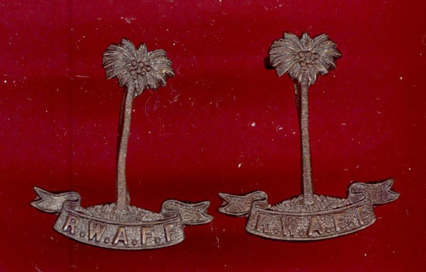 Royal West Africa Frontier Force Officer's OSD collar badges