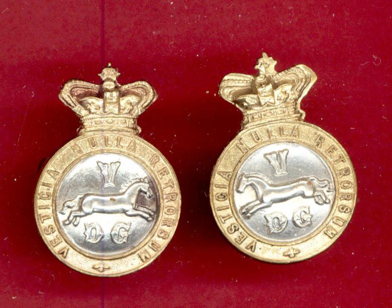 5th (Princess Charlotte of Wales's) Dragoon Guards Victorian OR's collar badges