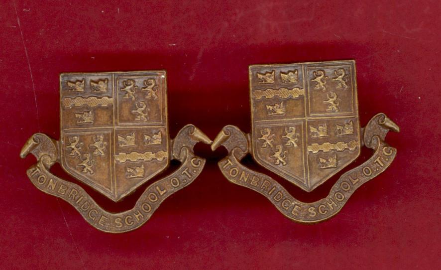 Tonbridge School Kent O.T.C. Officer's OSD collar badges