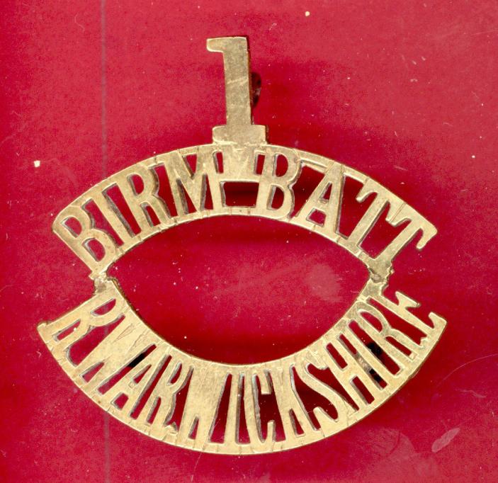 1 / BIRM BATT / R.WARWICKSHIRE WW1 shoulder title