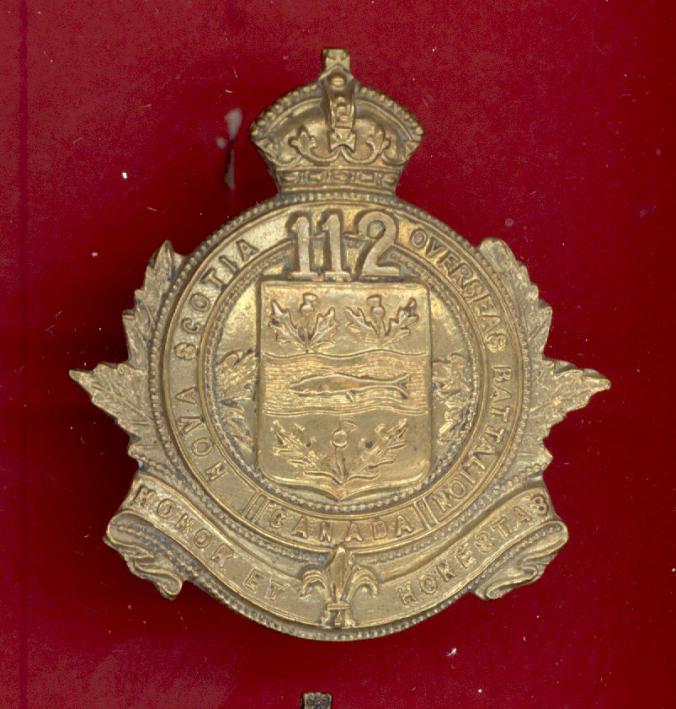 Canadian 112th Nova Scotia Bn. WW1 CEF cap badge