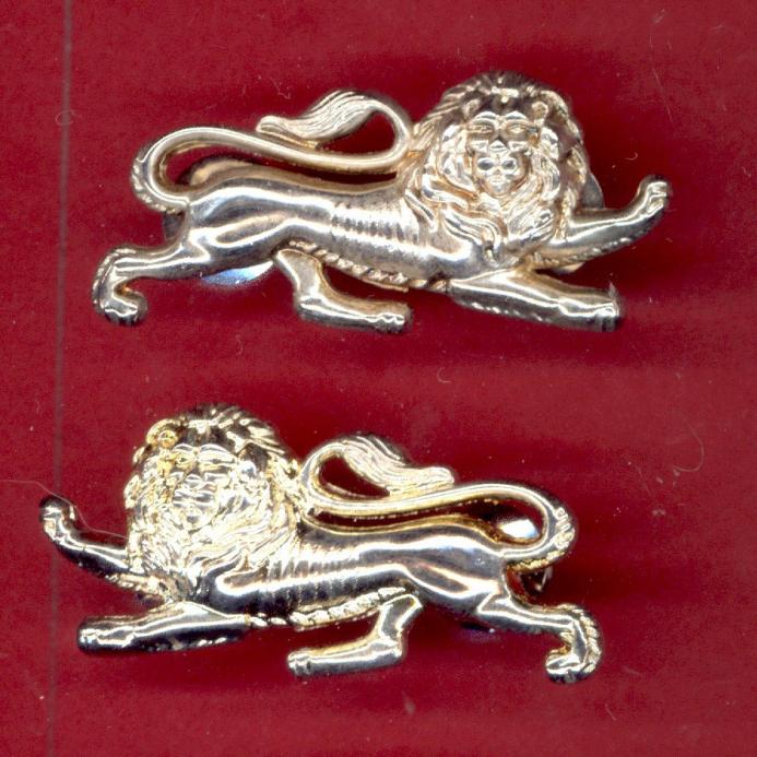 The King's Own Royal Border Regiment Officer's collar badges