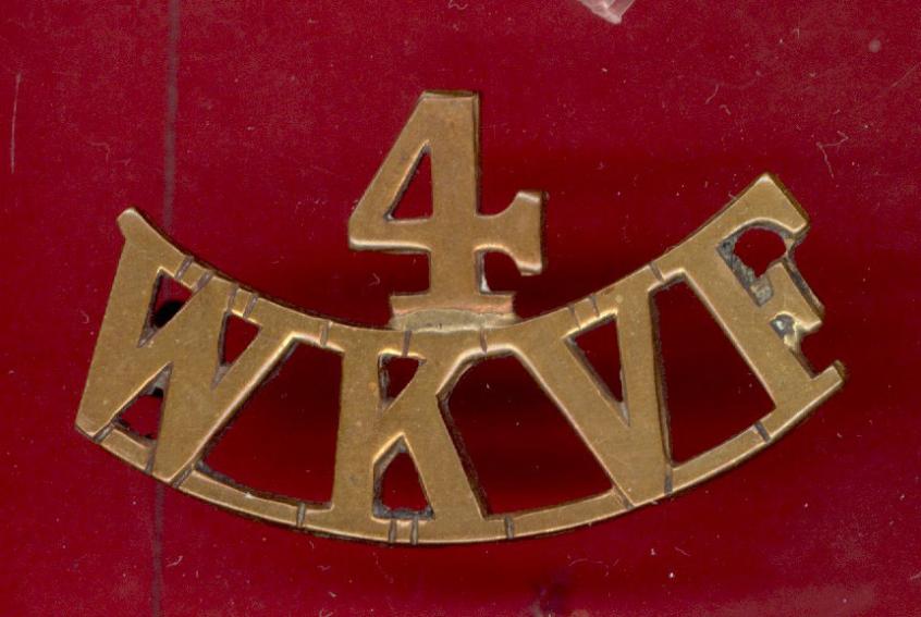 4 / W.K.V.F. WW1 shoulder title