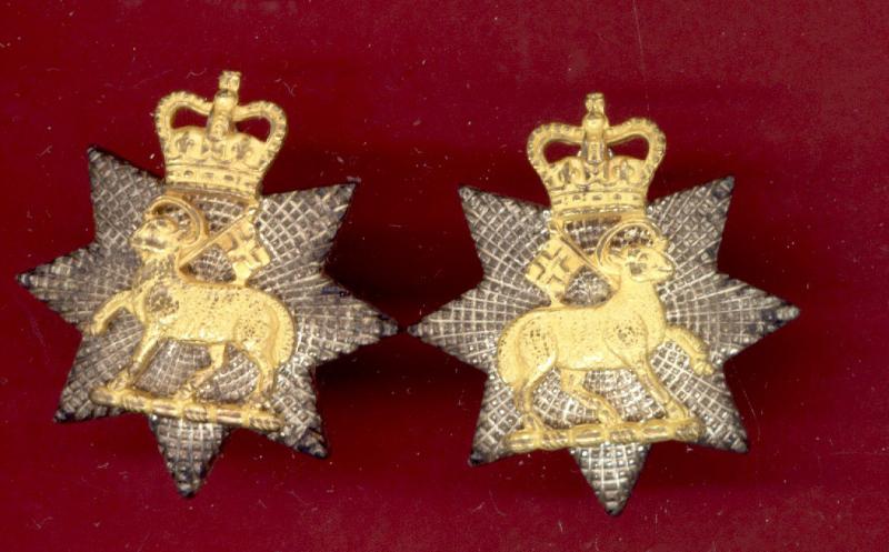 Queen’s Royal Surrey Regiment Officer's collar badges