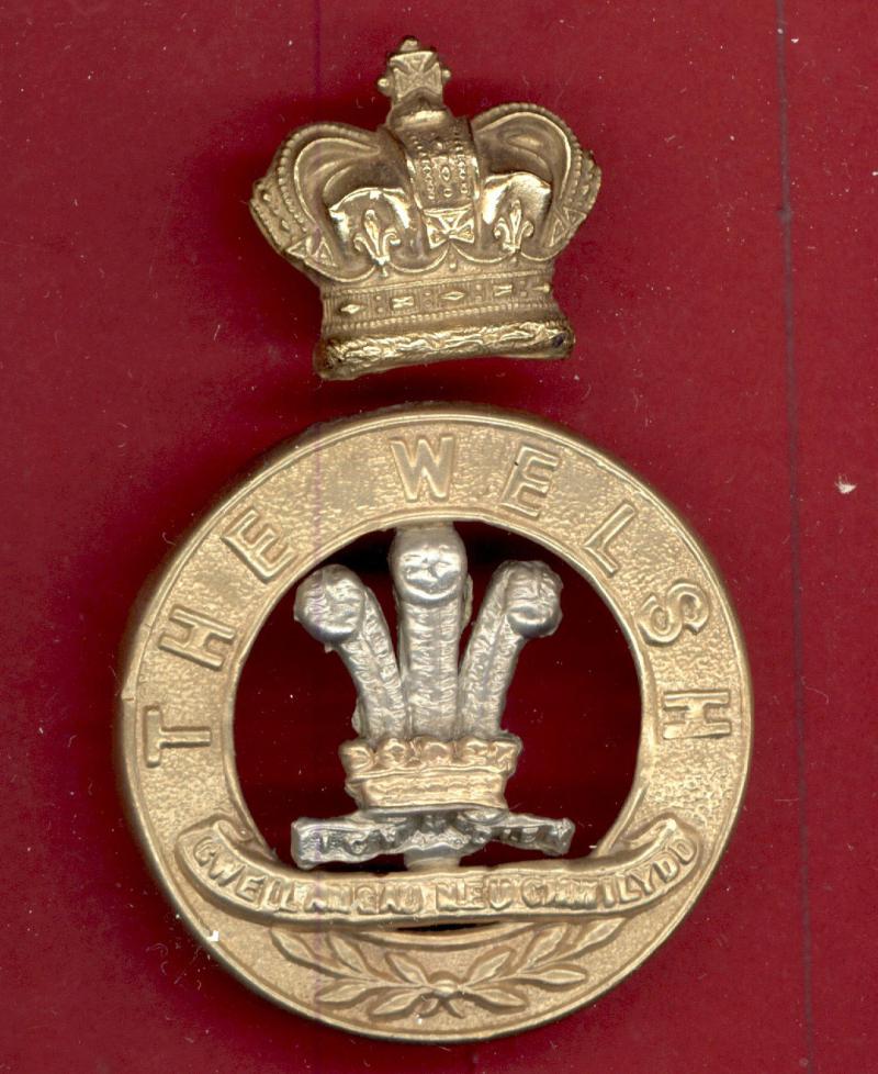 The Welsh Regiment Victorian glengarry badge