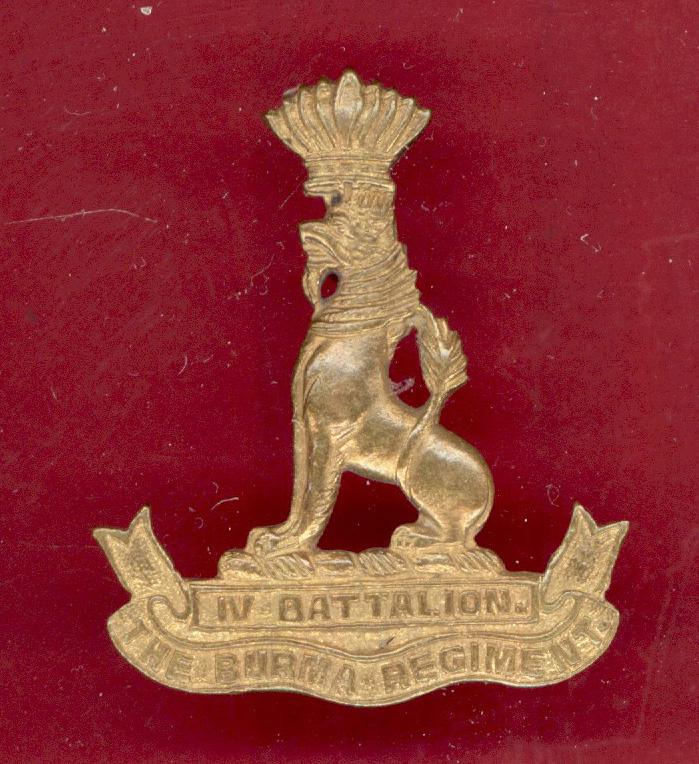 4th Battn. Burma Regiment WW2 cap badge