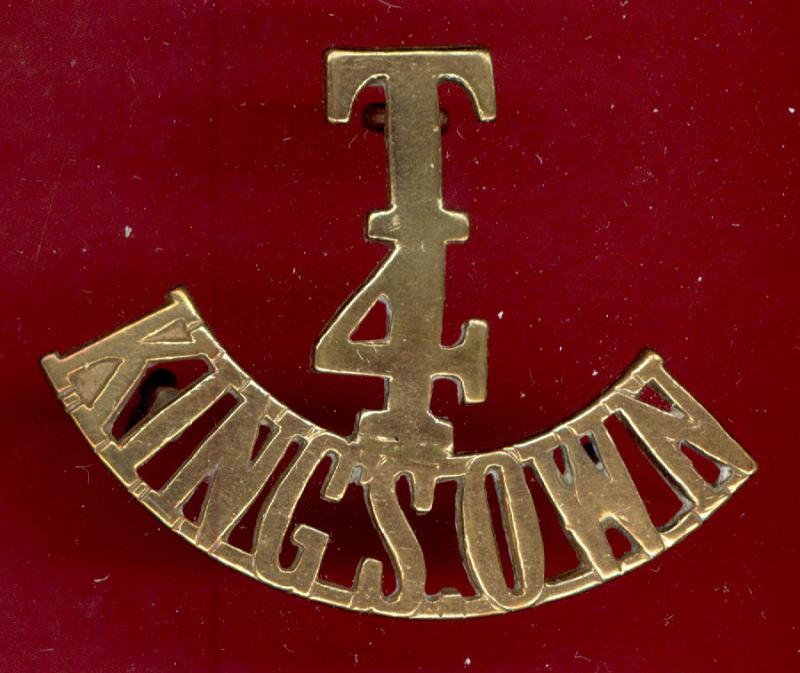 T / 4 / KING'S OWN 4th King's Own Royal Lancaster Regiment shoulder title