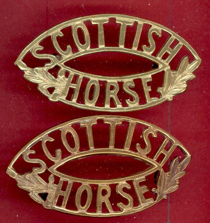 SCOTTISH / HORSE Yeomanry ORs shoulder titles