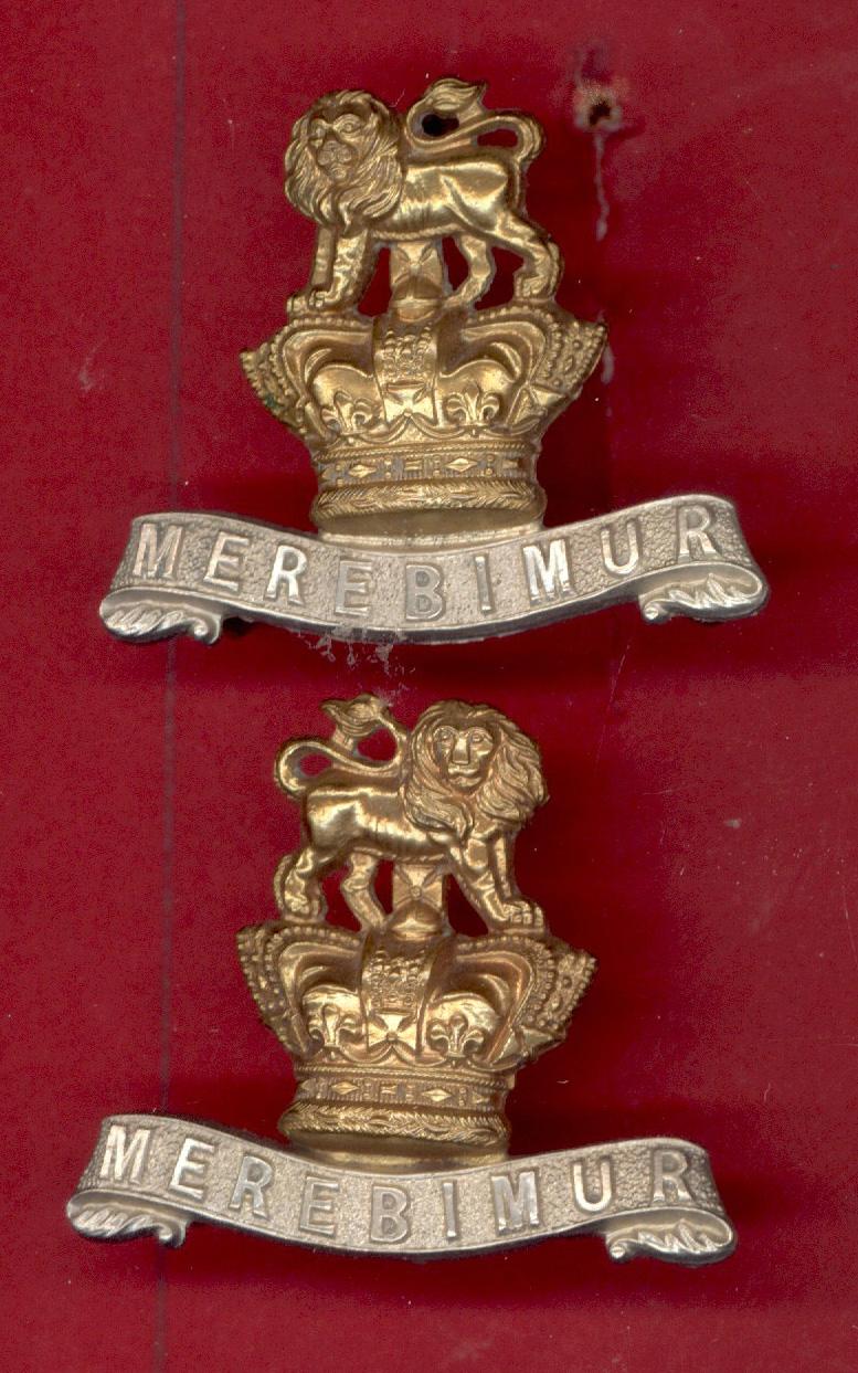 15th King's Hussars Victorian OR's dress collar badges