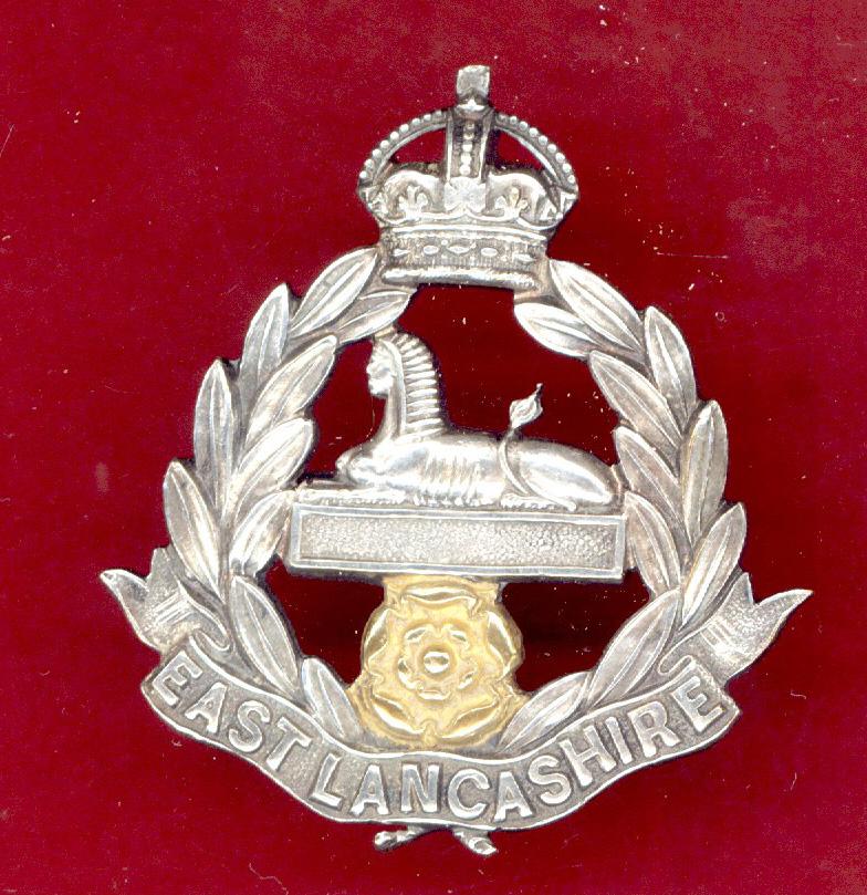 4th / 5th Battns East Lancashire Regiment WW1 Officer's cap badge