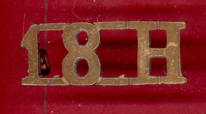 18 H 18th Royal Hussars (Queen Mary's Own) WW1 shoulder title