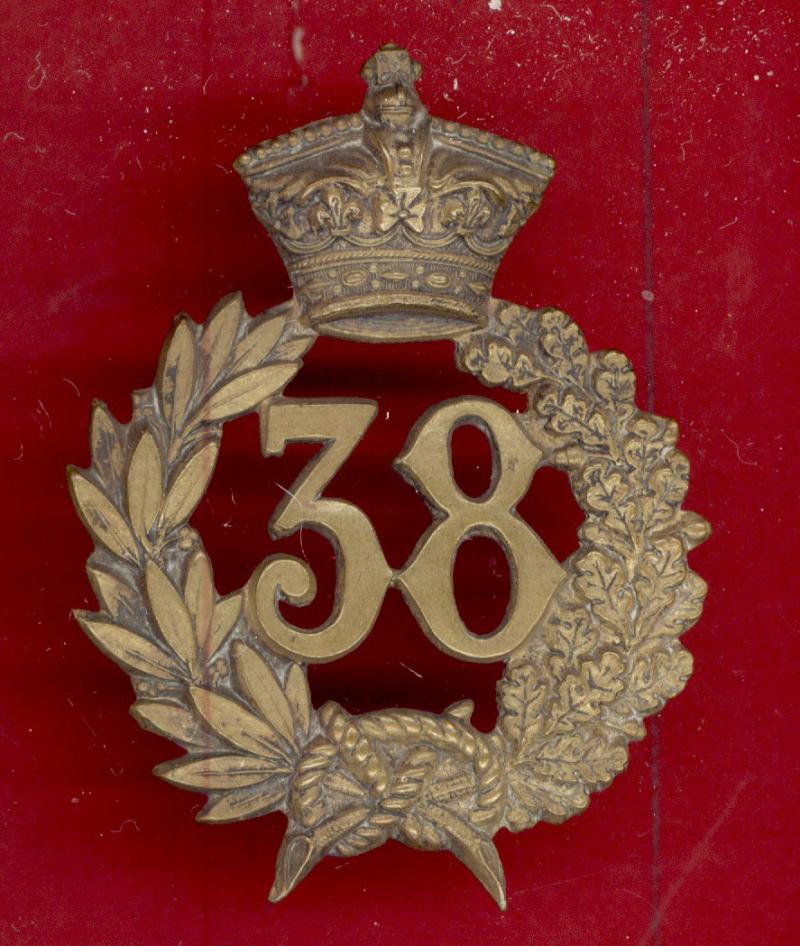 38th (1st Staffordshire )Regiment of Foot Victorian glengarry badge