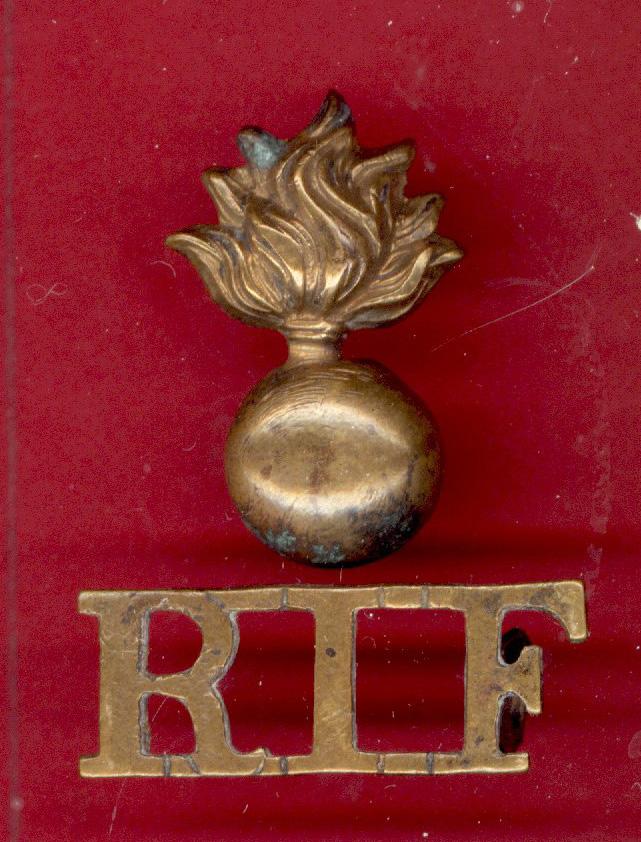 Grenade / R.I.F. Royal Irish Fusiliers(Princess Victoria's) Victorian shoulder title