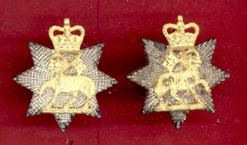 Queen’s Royal Surrey Regiment Officer's collar badges