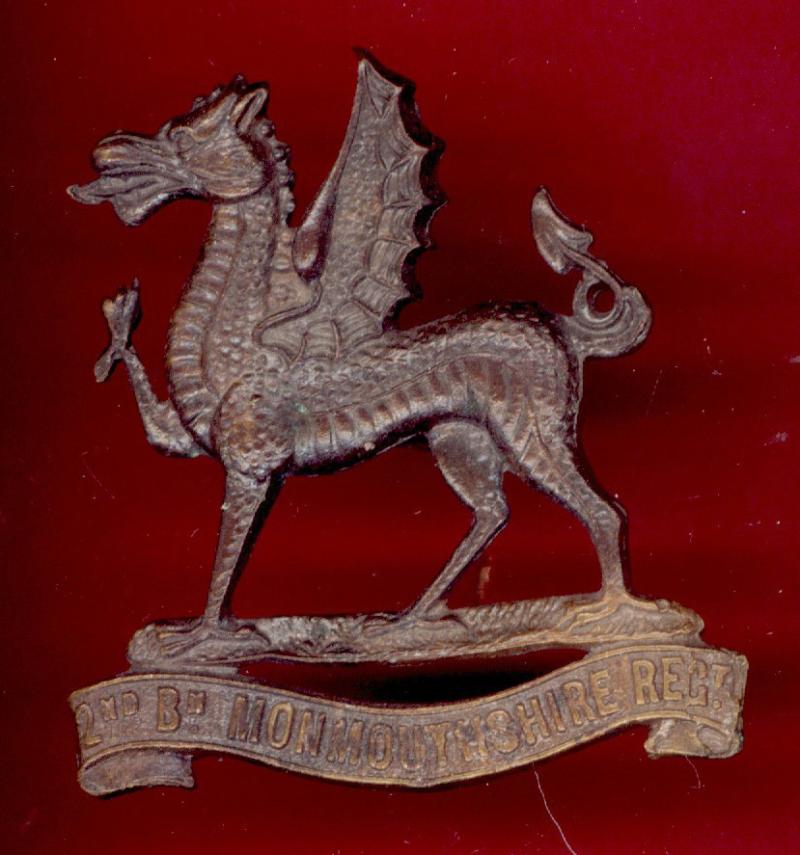 Welsh. 2nd Bn. Monmouthshire Regiment Officer OSD cap badge