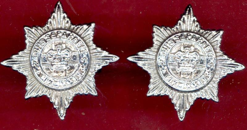 4th/7th Royal Dragoon Guards OR's collar badges