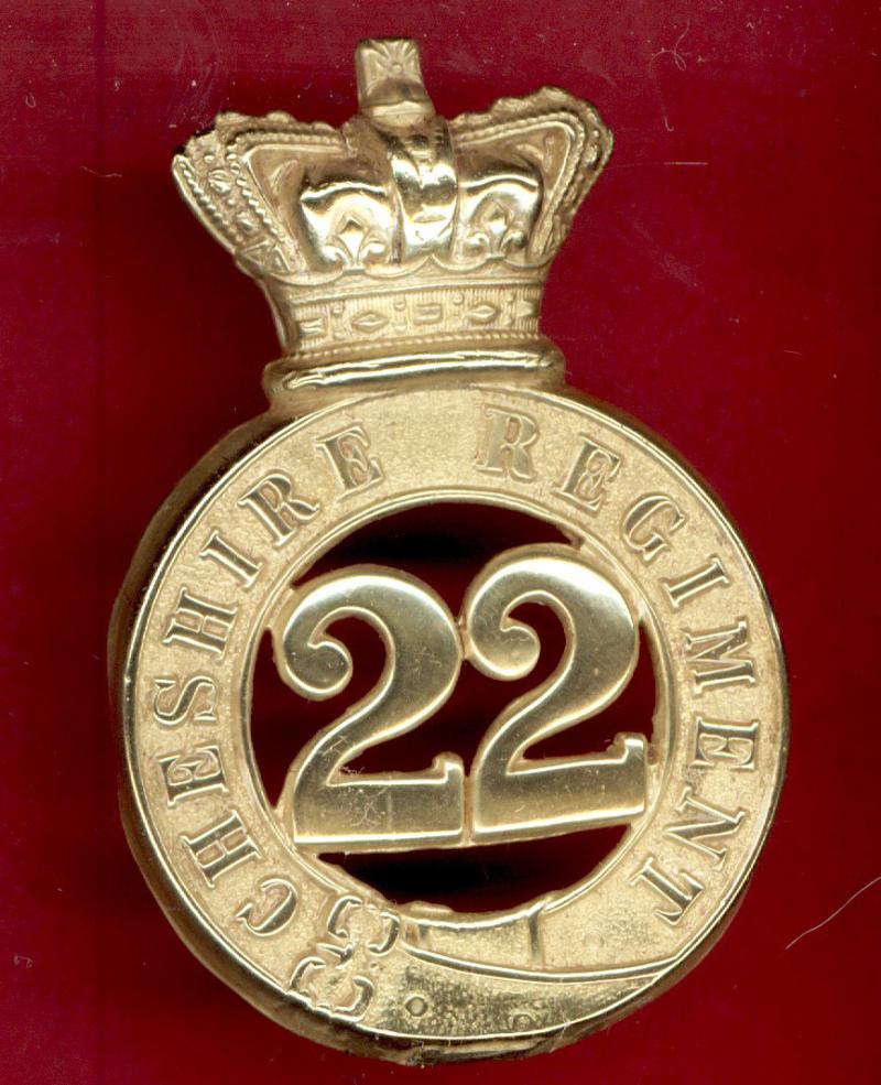 22nd The Cheshire Regiment of Foot Victorian NCO's glengarry badge