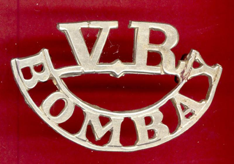 Indian Army V.R. / BOMBAY ,Bombay Rifle Volunteers shoulder title.