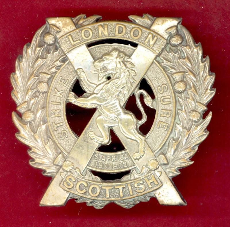 The London Scottish OR's glengarry badge