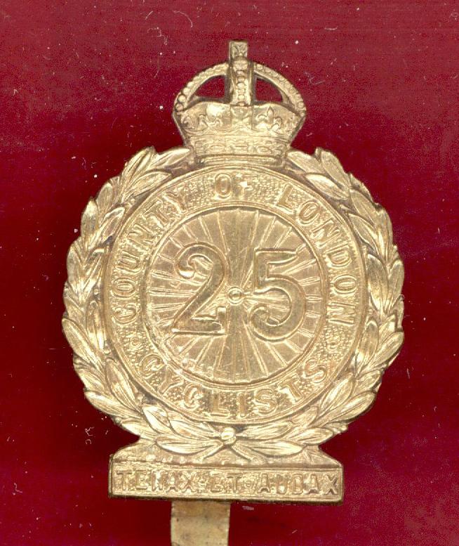 25th County of London (Cyclist) Batt. The London Regt. cap badge