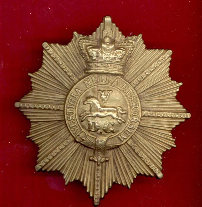 5th (Princess Charlotte of Wales's) Dragoon Guards Victorian Sabretache badge