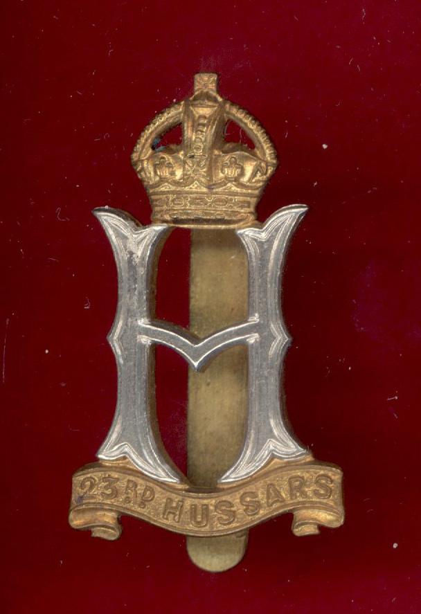 23rd Hussars WW2 OR's cap badge