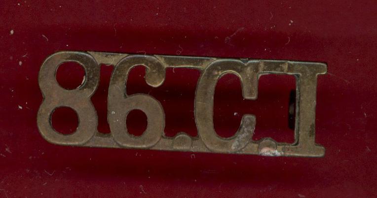 Indian Army 86th Carnatic Infantry WW1 shoulder title