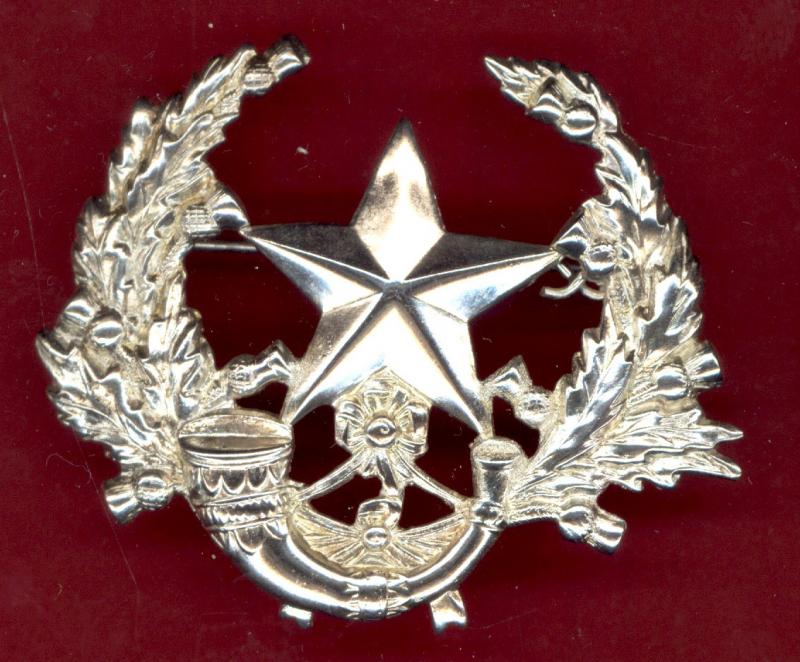 Cameronians Scottish Rifles Officer's silver glengarry badge