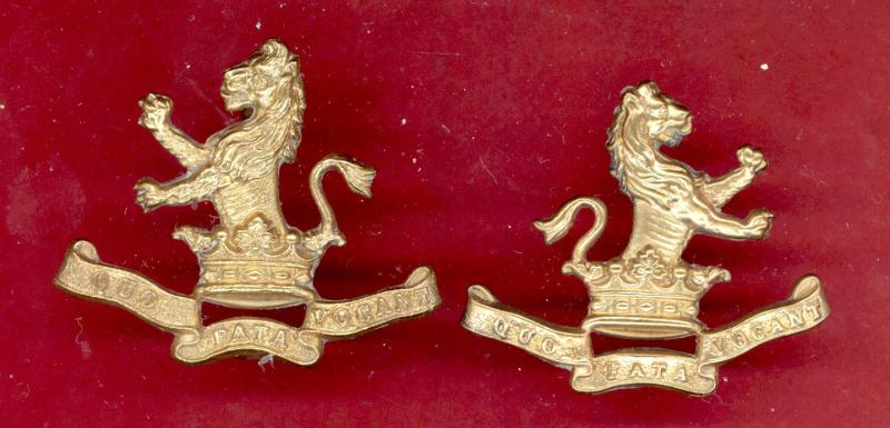 7th Princess Royal Dragoon Guards WW1 OR's collar badges