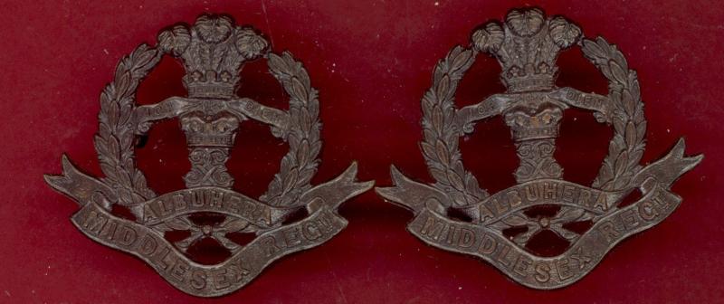 The Middlesex Regiment Officer's OSD collar badges