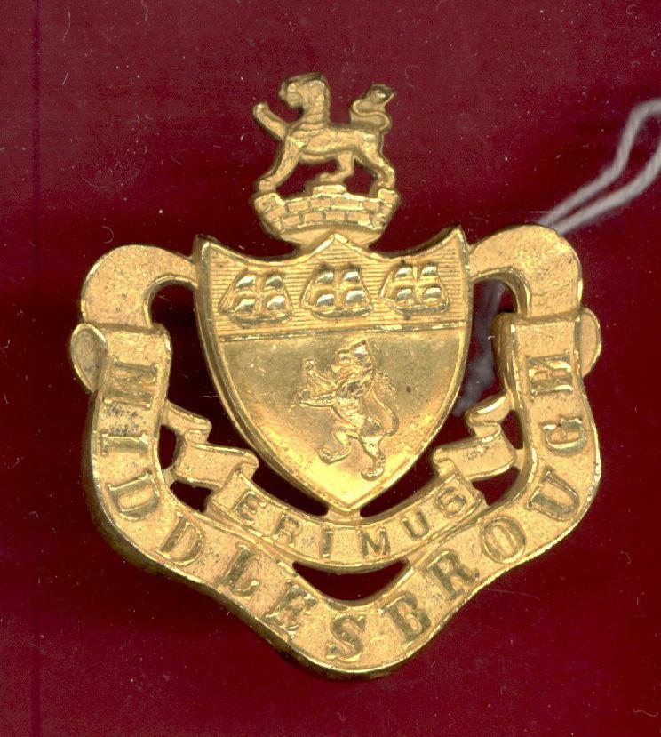 Middlesbrough VTC WW1 Officer's cap badge.