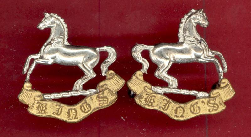 The King's Liverpool Regiment Officer's collar badges