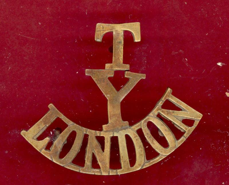 T / Y / LONDON County of London Yeomanry WW1 shoulder title