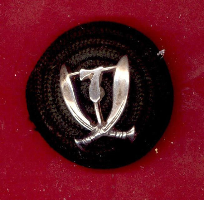 7th  Gurkha Rifles Officer's corded boss badge