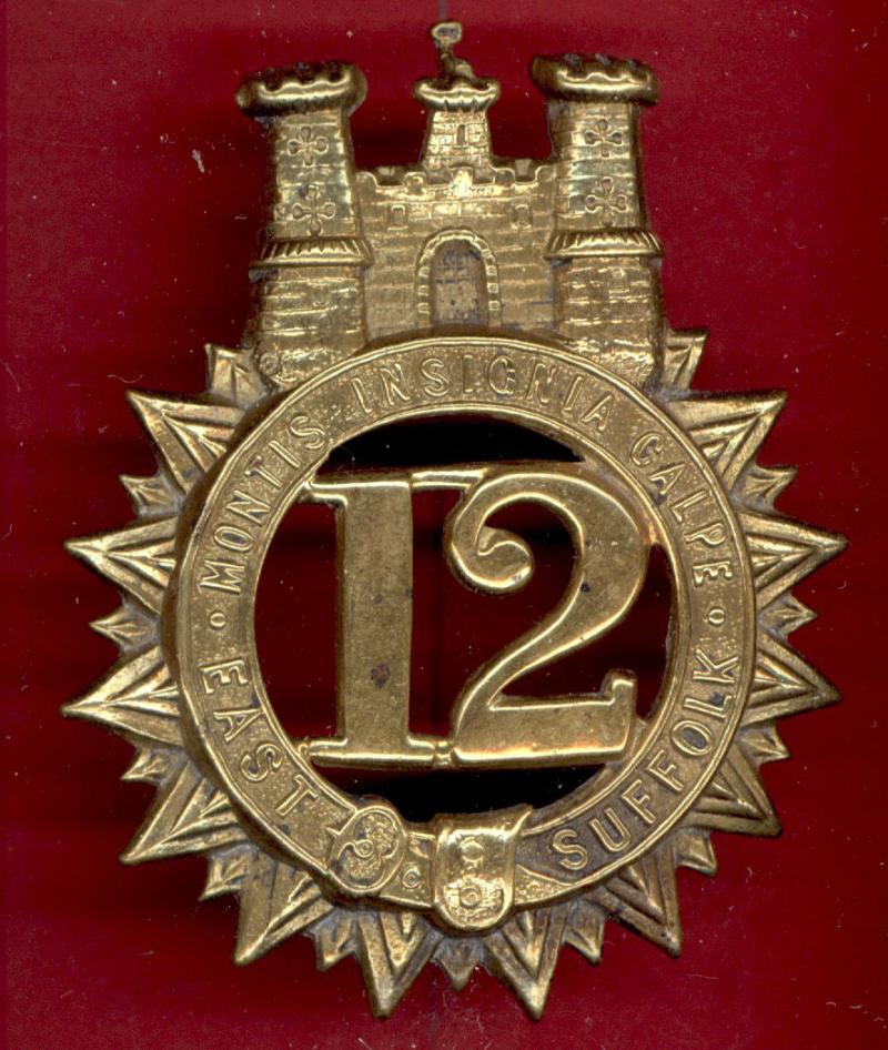 12th (East Suffolk) Regiment of Foot Victorian OR's glengarry badge .