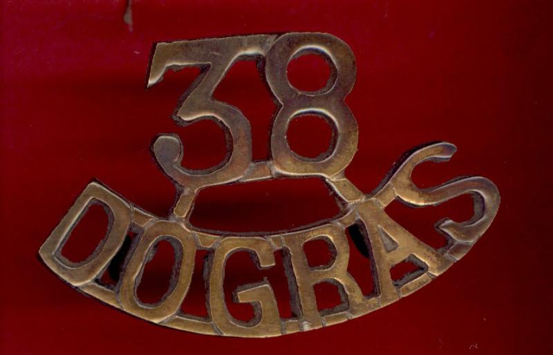 Indian Army WW1 38th Dogras Regiment. shoulder title