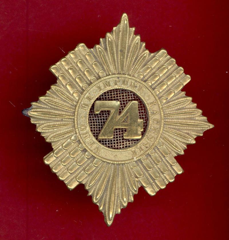 Scottish 74th Highlanders Regiment of Foot  Victorian OR's shako / glengarry badge