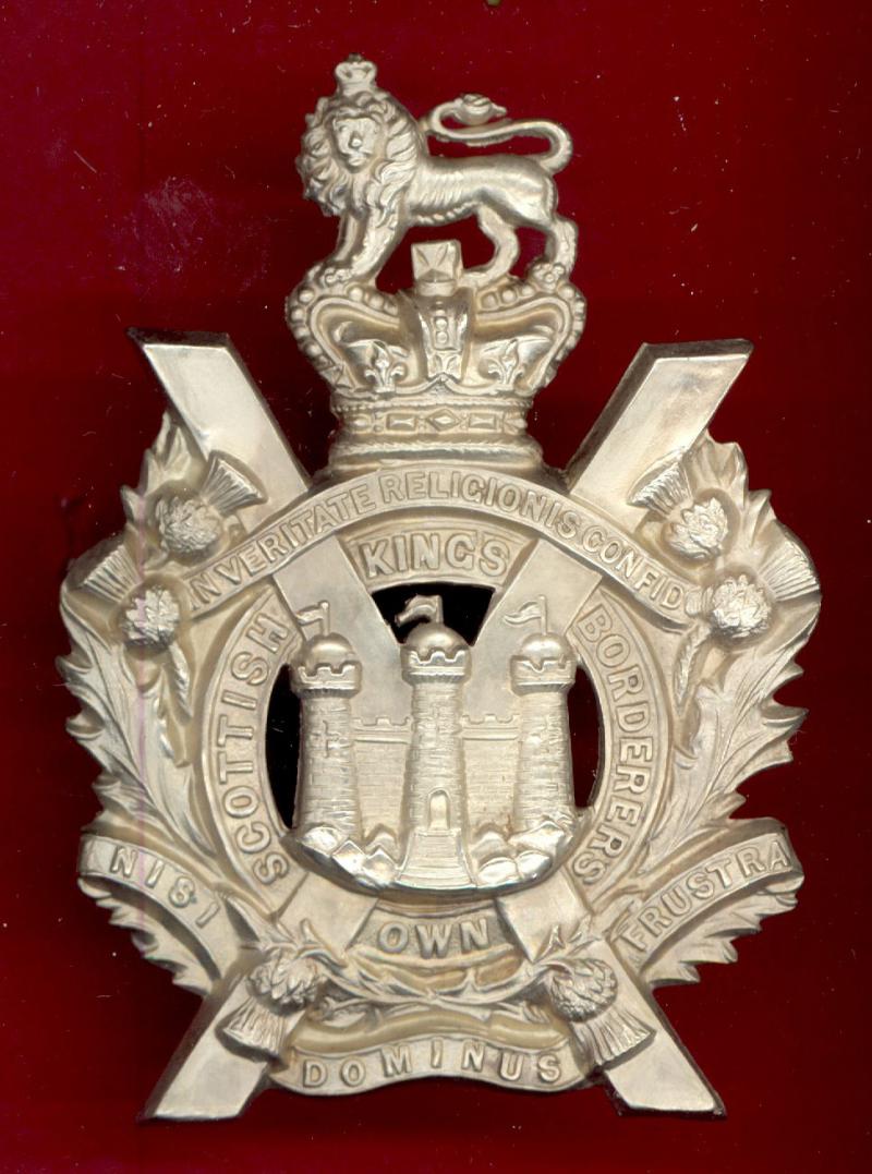 King's Own Scottish Borderers Victorian helmet plate centre