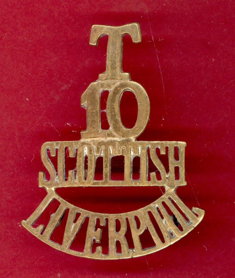 T / 10 / SCOTTISH / LIVERPOOL WW1 shoulder title