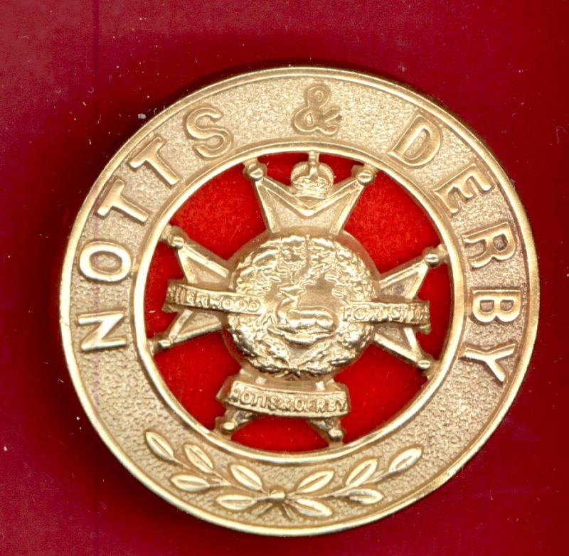 Notts & Derby Regiment Edwardian OR's helmet plate centre