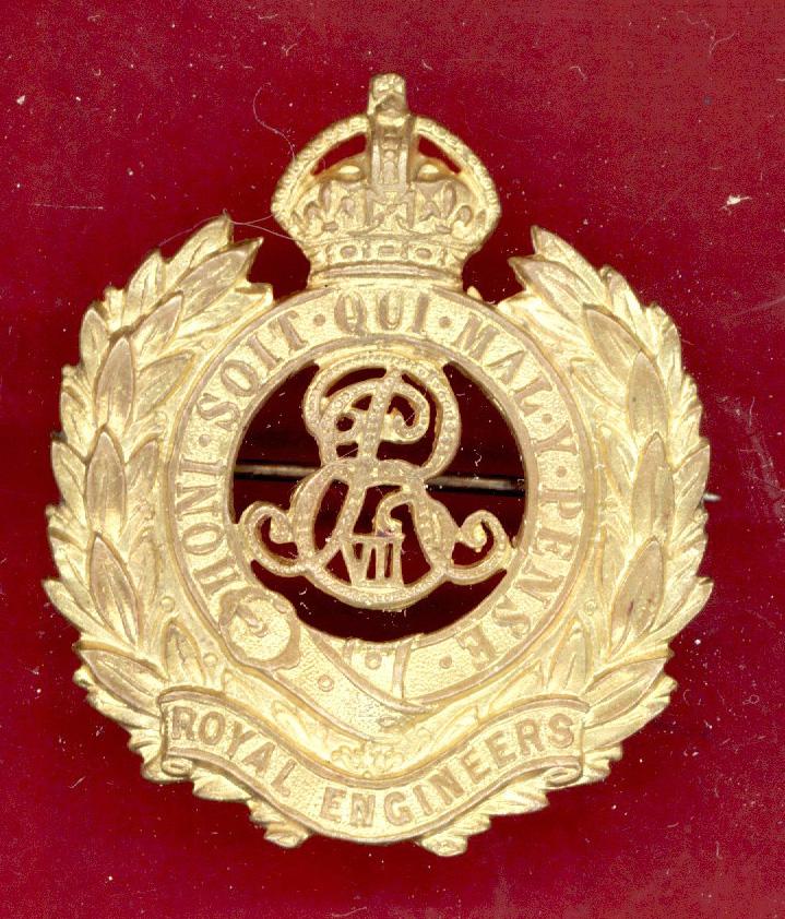 Royal Engineers EDVII NCO's cap badge