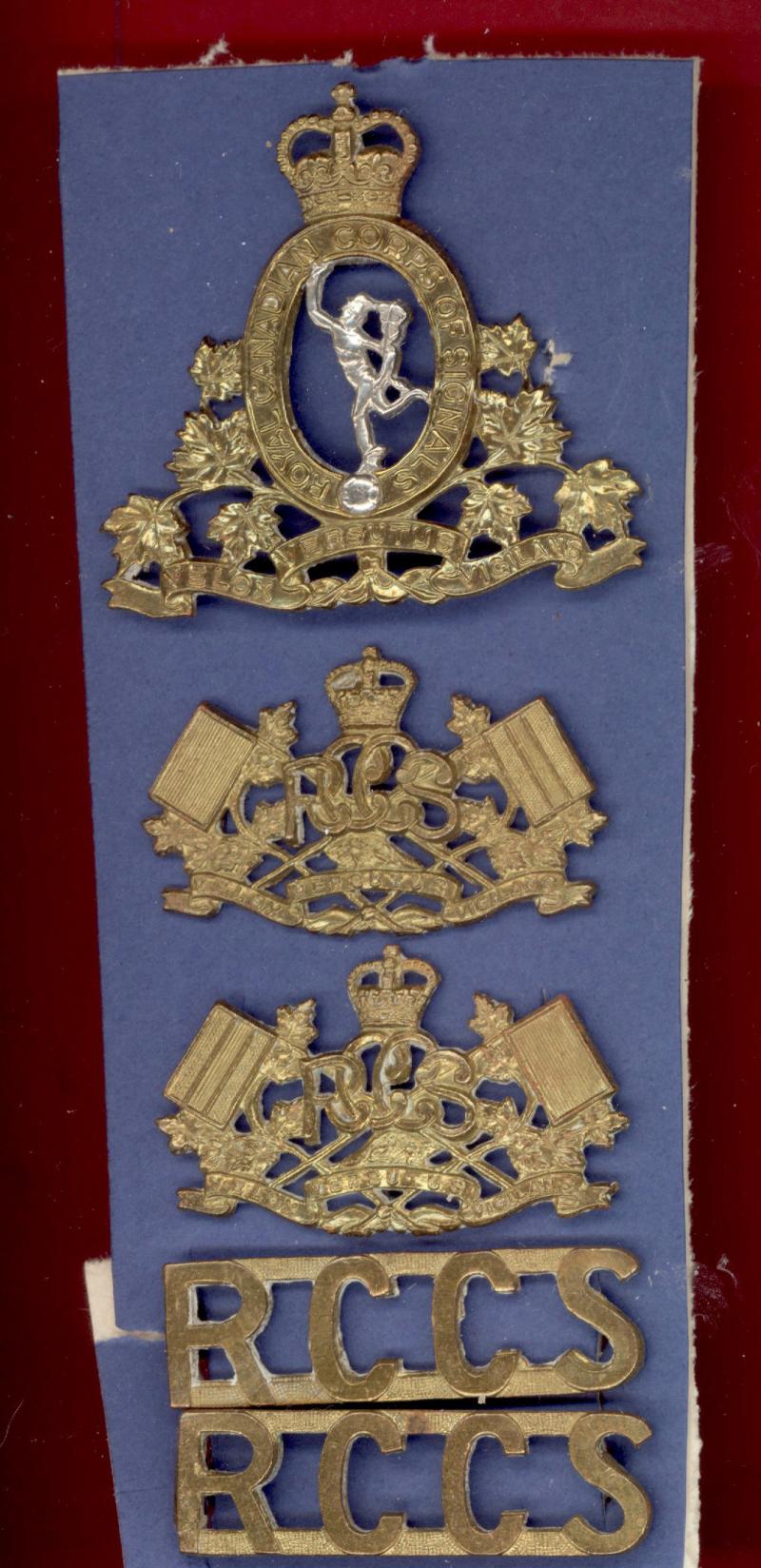 Royal Canadian Corps of Signals Badge Set