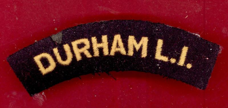 DURHAM L.I. Durham Light Infantry Regiment cloth shoulder title