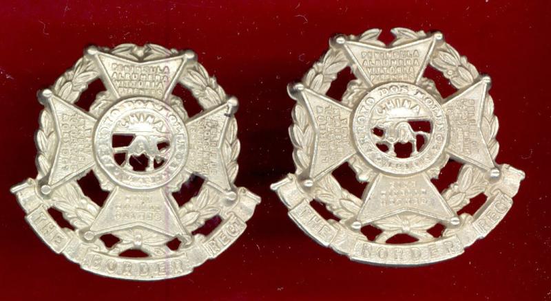 The Border Regt OR's collar badges