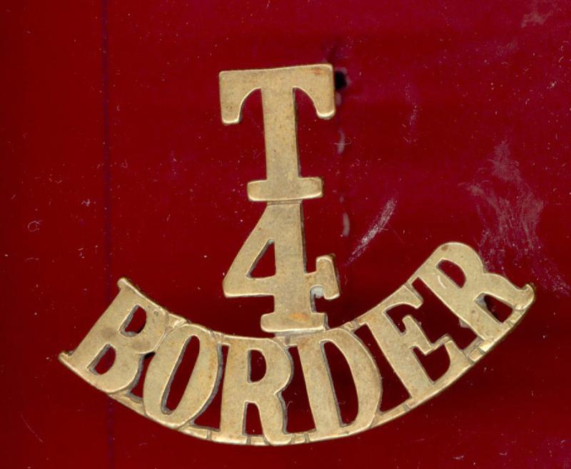 T / 4 / BORDER WW1 shoulder title