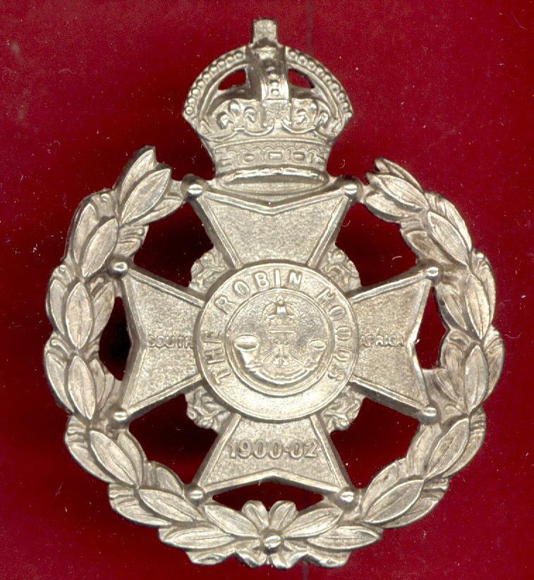 The Robin Hood Rifles  OR's cap badge