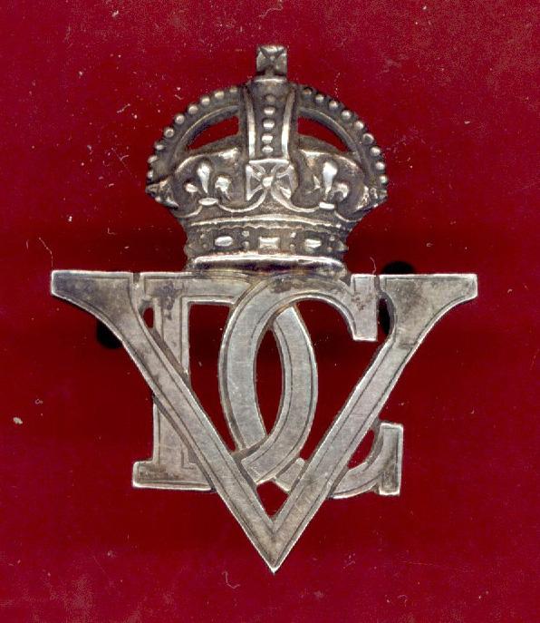 5th Royal Inniskilling Dragoon Guards H/M silver Officer cap badge