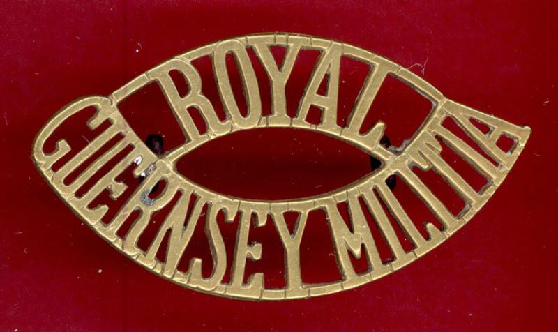 ROYAL / GUERNSEY MILITIA Officer's shoulder title