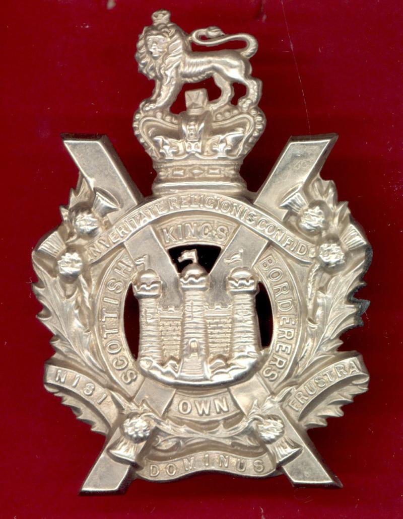 King's Own Scottish Borderers Victorian helmet plate centre