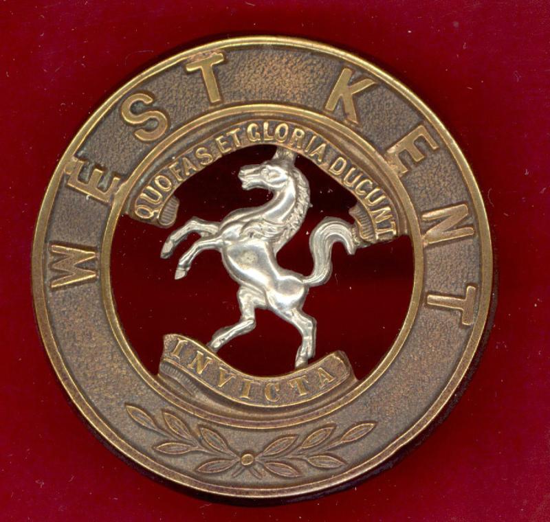 The West Kent Regiment Victorian helmet plate centre